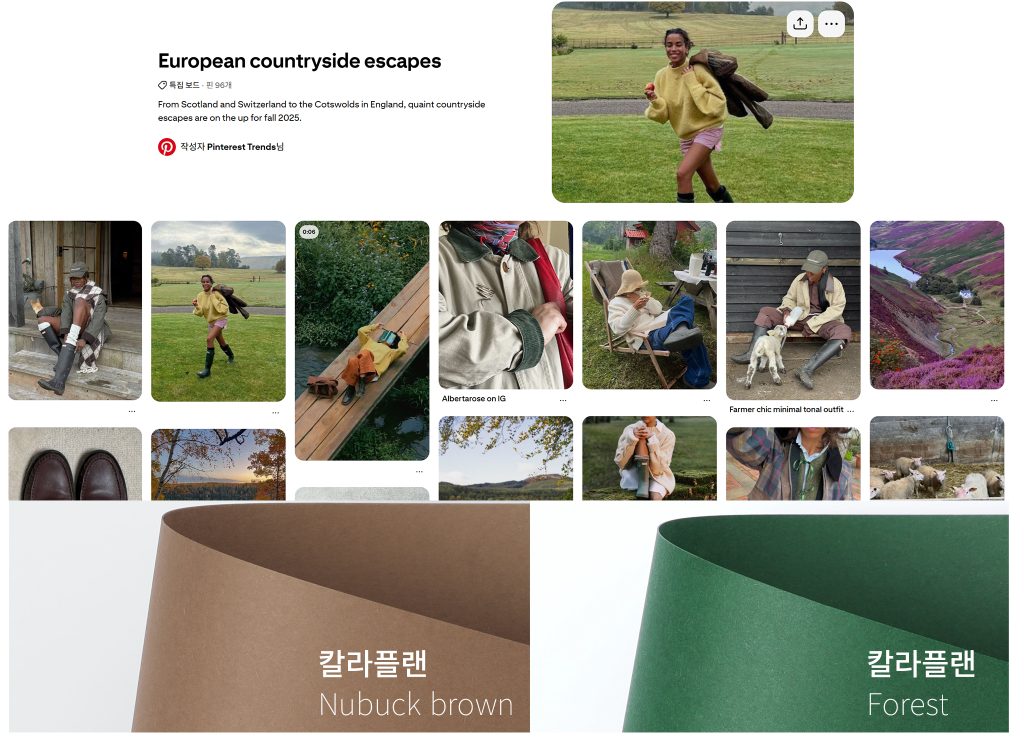 핀터레스트 트렌드, 2025 디자인 트렌드, 레트로, 프레피룩, 향수 트렌드